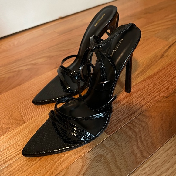 PLT Black Patent Leather Heels - Picture 2 of 5